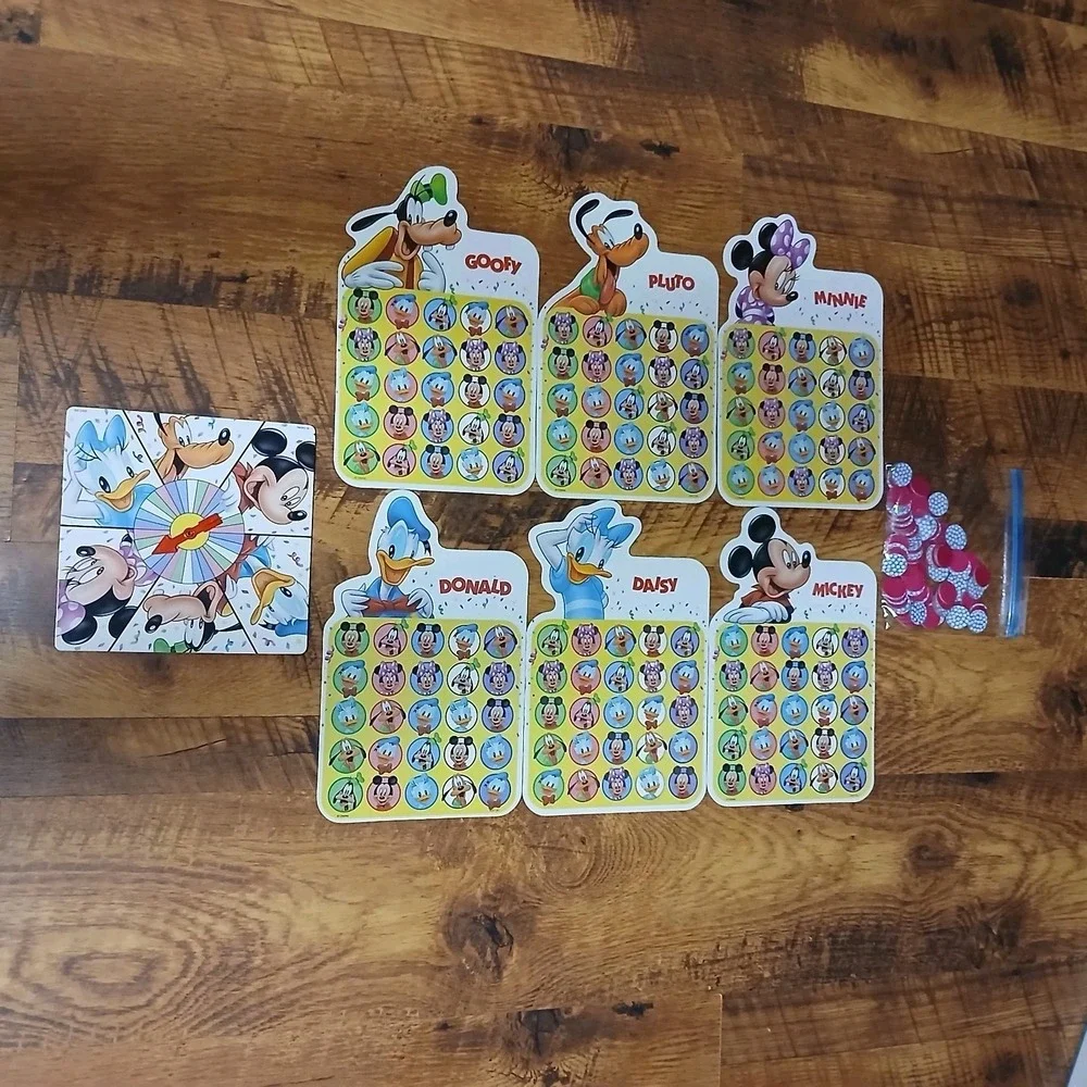 Disney Mickey's Bingo Game Stuff For Kids Milton Bradley Age 4+ All Pieces. VTG